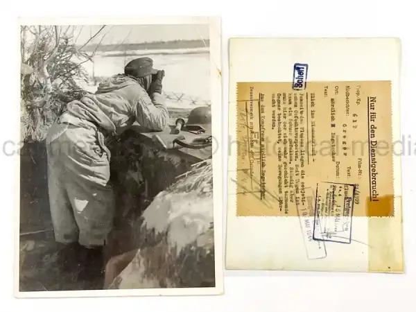 GERMAN PRESS PHOTO - PANZER GREN. RGT. 126 - 1944 (Copy)