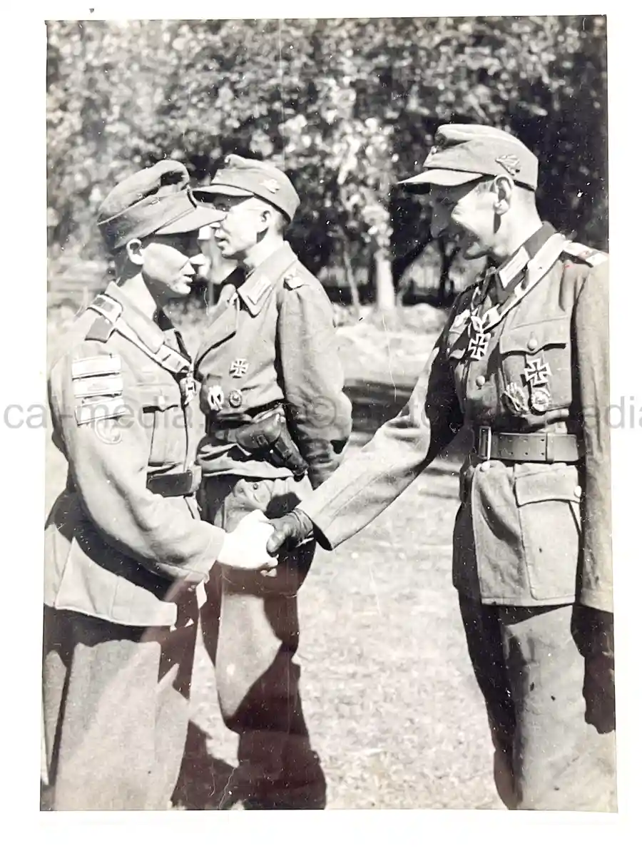 GERMAN KNIGHTS CROSS WINNER PRESS PHOTO - ALFRED WITTMANN - GREN. RGT. 546 (Copy)