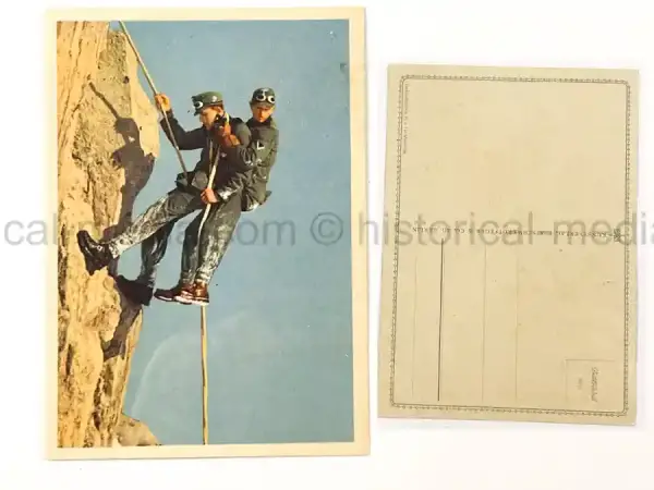 SCARCE GERMAN COLOR GEBIRGSJÄGER POSTCARD PHOTO – 1 GERMAN COLOR GEBIRGSJÄGER POSTCARD PHOTO - 1