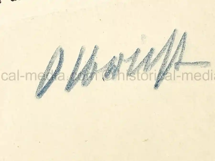 ORIGINAL WARTIME SIGNATURE & DOCUMENTS - FRIEDRICH OLBRICHT - JULY 20 PLOT CONSPIRATOR