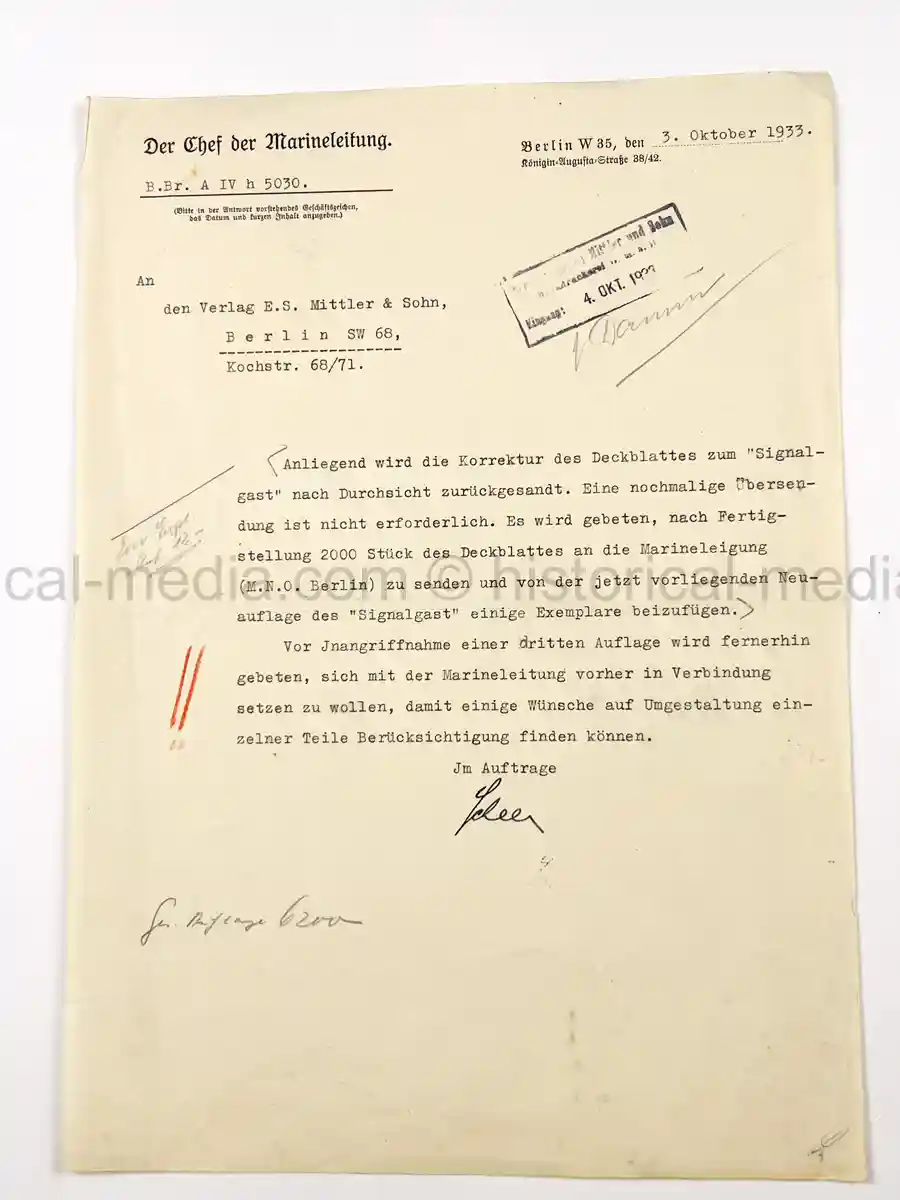RARE ORIGINAL WARTIME SIGNATURE & DOCUMENTS - FRIEDRICH OLBRICHT - JULY 20 PLOT CONSPIRATOR (Copy)
