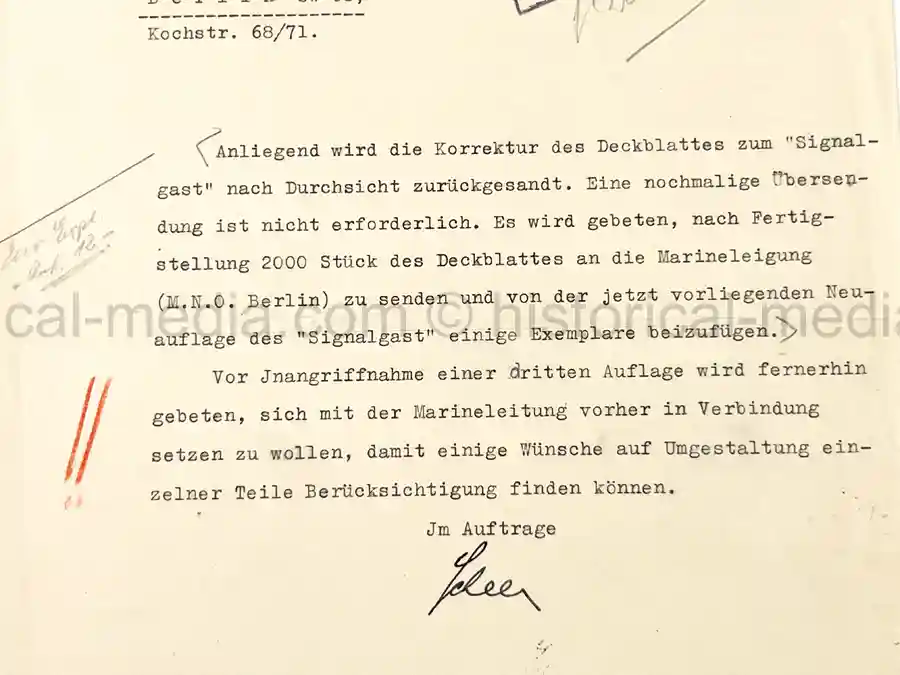 RARE ORIGINAL WARTIME SIGNATURE & DOCUMENTS - FRIEDRICH OLBRICHT - JULY 20 PLOT CONSPIRATOR (Copy)