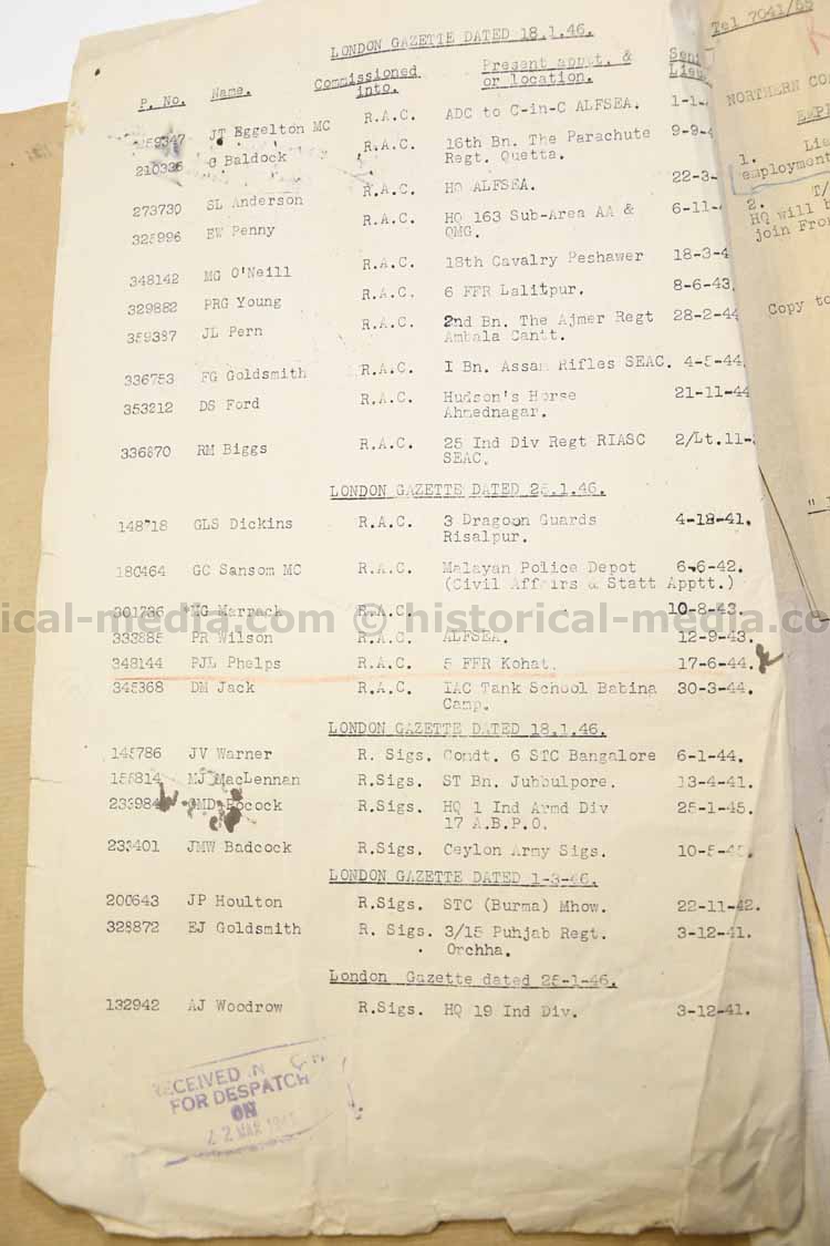 BRITISH WWII PHOTO & DOCUMENT GROUPING - OFFICER ROYAL BERKSHIRES