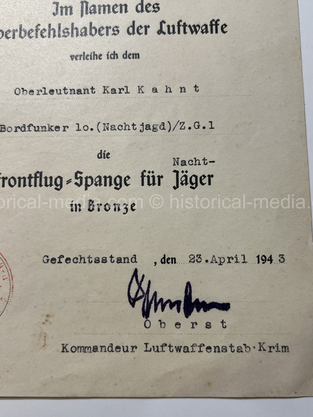 LUFTWAFFE + KRIEGSMARINE NACHTJÄGER DOCUMENT GROUPING - 10. (NACHTJAGD)/ZERSTÖRERGESCHWADER 1. - AFRIKA SERVICE! NICE!