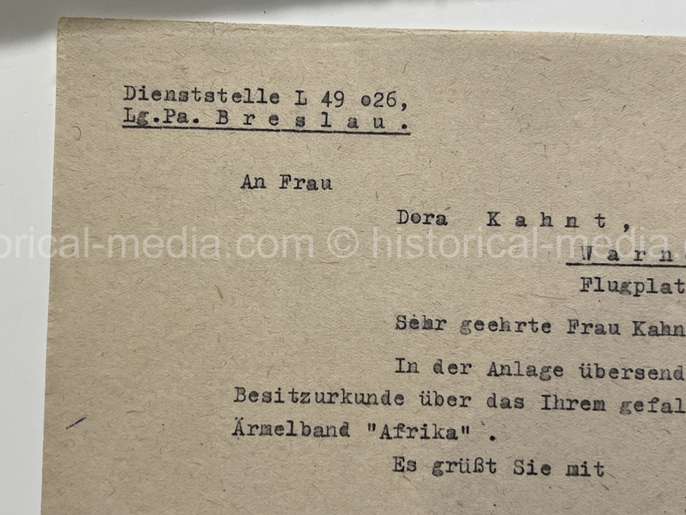 LUFTWAFFE + KRIEGSMARINE NACHTJÄGER DOCUMENT GROUPING - 10. (NACHTJAGD)/ZERSTÖRERGESCHWADER 1. - AFRIKA SERVICE! NICE!