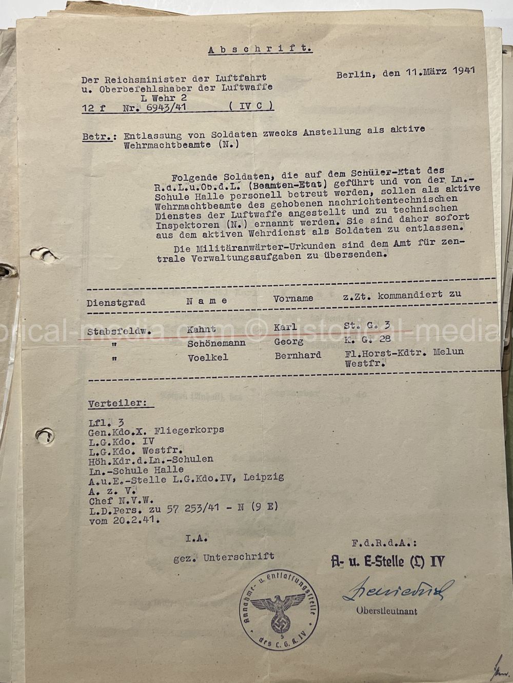 LUFTWAFFE + KRIEGSMARINE NACHTJÄGER DOCUMENT GROUPING - 10. (NACHTJAGD)/ZERSTÖRERGESCHWADER 1. - AFRIKA SERVICE! NICE!