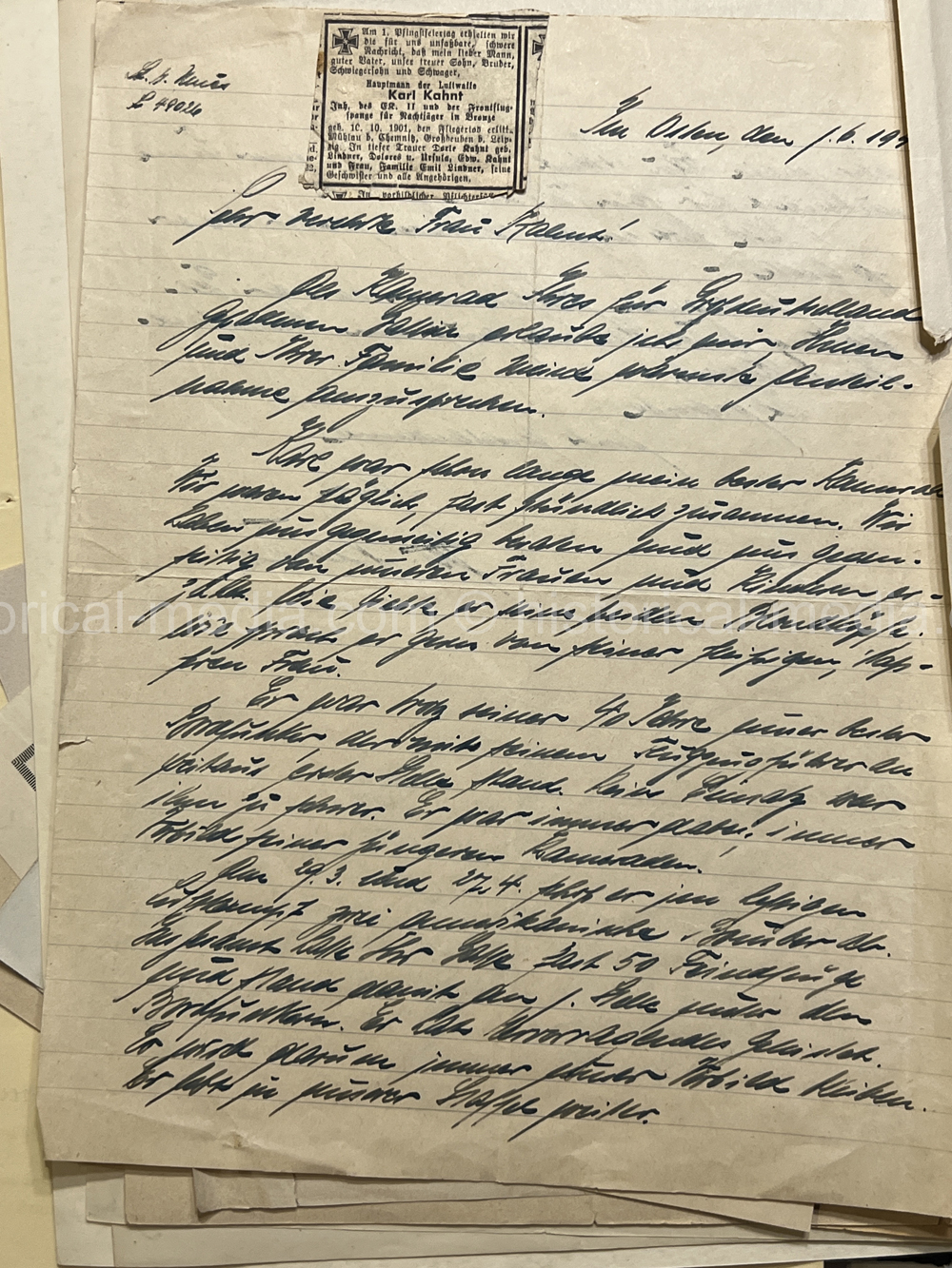 LUFTWAFFE + KRIEGSMARINE NACHTJÄGER DOCUMENT GROUPING - 10. (NACHTJAGD)/ZERSTÖRERGESCHWADER 1. - AFRIKA SERVICE! NICE!