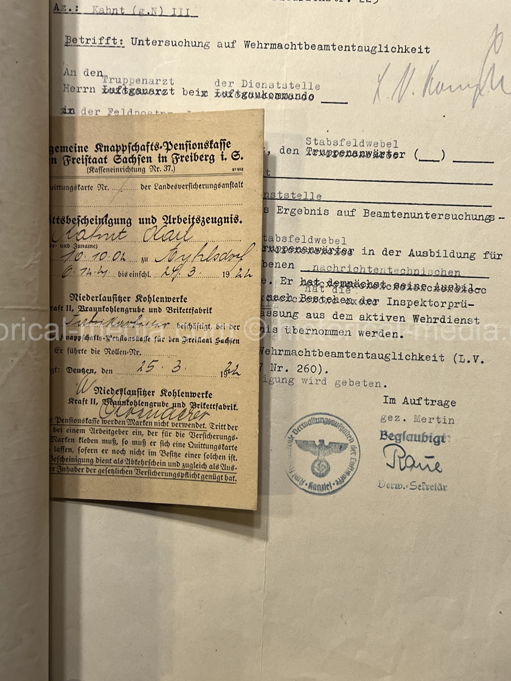 LUFTWAFFE + KRIEGSMARINE NACHTJÄGER DOCUMENT GROUPING - 10. (NACHTJAGD)/ZERSTÖRERGESCHWADER 1. - AFRIKA SERVICE! NICE!