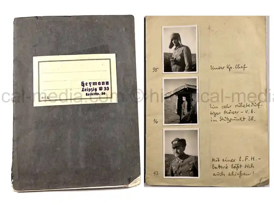 GERMAN WWII ARMY PHOTOGRAPHER’S SAMPLE ALBUM – RUSSIA CAMPAIGN – ART. RGT. 60/65 – KUBAN GERMAN WWII ARMY PHOTOGRAPHER'S SAMPLE ALBUM - RUSSIA CAMPAIGN - ART. RGT. 60/65 - KUBAN