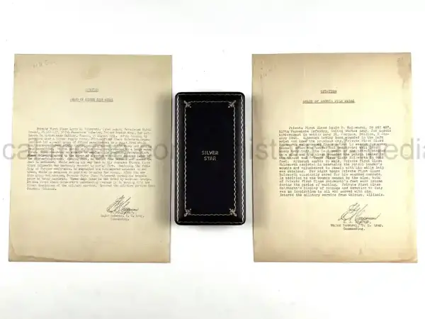 US WWII SILVER STAR MEDAL & CITATION GROUPING – 517th PARACHUTE INFANTRY REGIMENT – OPERATION DRAGOON – POW US WWII SILVER STAR MEDAL & CITATION GROUPING - 517th PARACHUTE INFANTRY REGIMENT - OPERATION DRAGOON - POW