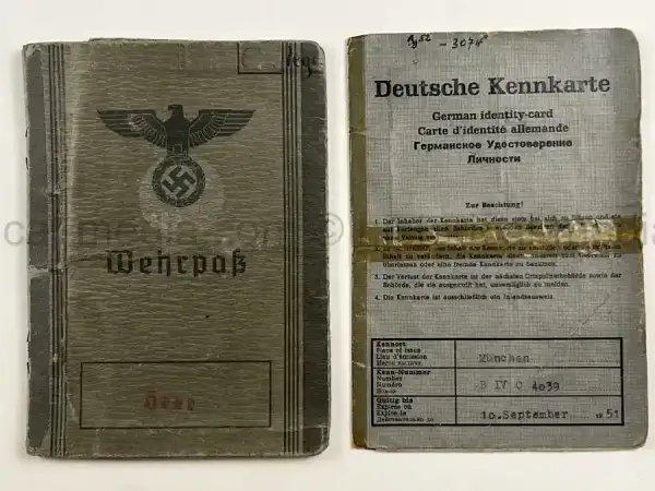 WEHRPASS & KENNKARTE GROUP – GOTTFRIED SCHLEGEL – 1. GEBIRGS-DIVISION - POLAND CAMPAIGN