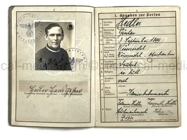 WEHRPASS – OTTO STIERLE – SCHÜTZEN-FELD-ERSATZ-KOMP. 46 - POLAND CAMPAIGN